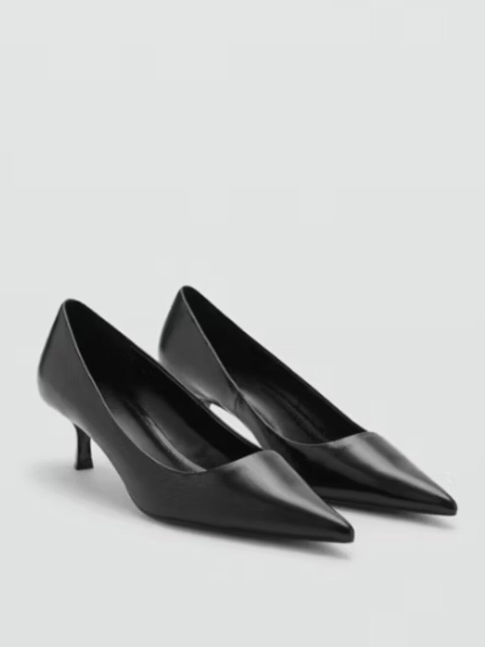 Mango black kitten heel